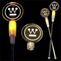 Light Up Stir Stick - Amber - Round